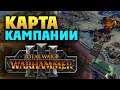 Карта кампании в Total War Warhammer 3 первый взгляд на русском