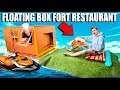 FLOATING BOX FORT RESTAURANT ON WATER 💧📦 Slime, Candy & More!