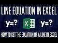How to Find the Equation of a Line/Graph in Microsoft Excel
