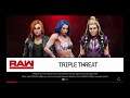 WWE 2K19 Sasha Banks VS Becky Lynch,Natalya Triple Threat Match