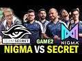 NIGMA vs SECRET [Game 2] Overwhelming Damage - LEIPZIG MAJOR DOTA 2