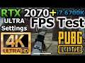 PUBG LITE - FPS Test | 4K | RTX 2070 | i7 6700K 4.0 | RAM 32GB 3200MHz | SSD 1TB