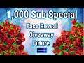 1,000 Subscriber Giveaway, Face Reveal, And Future Plans. Thank You!!!