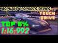 Asphalt 9 | Touch Drive  | Asphalt E-Sport Series | Aston Martin Vulcan | 1:16:992 | Top 5%