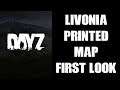NEW DLC Dayz LIVONIA Printed Map FIRST LOOK! (Spawns, Towns, Military Areas)