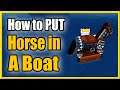 How to PUT a Horse in a BOAT in Minecraft (2 Methods Fast!)