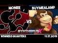 Monee (Mr. Game & Watch) vs BuyMeALamp (Donkey Kong/Ike) | Winners Quarters | Synthwave X #10