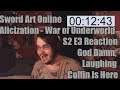 Sword Art Online Alicization - War of Underworld S2 E3 Reaction God Damn, Laughing Coffin Is Here