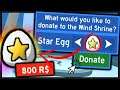 DONATING *STAR EGG* MOST EXPENSIVE EGG IN BEE SWARM! | Roblox Bee Swarm Simulator