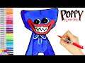 Huggy Wuggy Coloring Book - How to color and draw from Poppy Playtime - Copic Markers | SETC