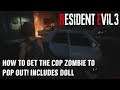 Resident Evil 3: Remake - Raccoon City Demo - SECRET! Cop Zombie Pops Out of Car/Includes Doll