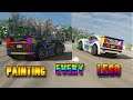 Painting Every Lego Brick A Different Color | Blackout Edition & Whiteout Edition | Forza Horizon 4