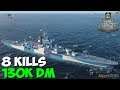 World of WarShips | Bayard | 8 KILLS | 130K Damage - Replay Gameplay 4K 60 fps