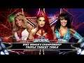 WWE 2K16 Trish Stratus VS Layla,Eva Marie Triple Threat Tables Match WWE Women's Title