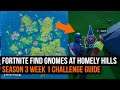 Fortnite Find Gnomes at Homely Hills -  Season 3 Week 1 challenge guide