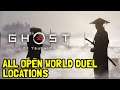 Ghost Of Tsushima All Open World Duel Locations