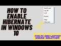 How to Enable Hibernate in Windows 10