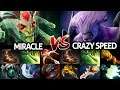 MIRACLE Smurf Medusa VS Pro Faceless Void Crazy Speed - Epic Comeback 7.22 Dota 2