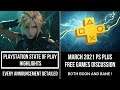 State Of Play Announcements | Free PS Plus Game Announced For April | PS Plus March Free Games Disc