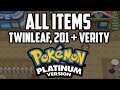 EVERY Item in Twinleaf Town, Route 201, Lake Verity - Pokemon Platinum