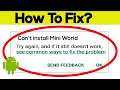 How To Fix Can't Install Mini World Error On Google Play Store in Android & Ios