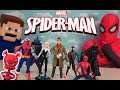 SPIDERMAN Into the Spiderverse Movie Figures - Marvel Legends SUPER HERO Complete Set Toys Unboxing