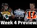 2021 NFL Week 4: Thursday Night Football Preview-The Jacksonville Jaguars vs The Cincinnati Bengals