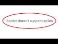 Android || Message Sender Doesn't Support Replies Problem in Message