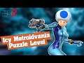 Icy Metroidvania Puzzle Level - Super Mario Maker 2 #shorts