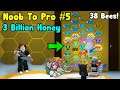Rich Noob VS Bee Swarm Simulator #5! Made 3 Billion Honey! Got 38 Bees! Roblox