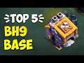 TOP 5 NEW BEST Builder Hall 9 (BH9) Base with Link | COC BH9 Anti 2 Star Base | Clash of Clans