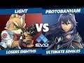 EVO 2019 SSBU - Rogue | Light (Fox) Vs Protobanham (Lucina) Smash Ultimate Tournament Losers Eighths