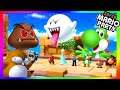 Super Mario Party Minigames #444 Yoshi vs Goomba vs Koopa troopa vs Monty mole