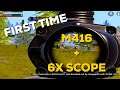 Trying M416 + 6X Scope for the First Time | PUBG MOBILE