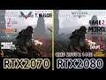 (QHD 2560 x 1440) i9 9900k + RTX2080 vs RTX 2070  frame rate Test 15 Games