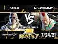 BnB 22 Winners Finals - NG-Wommy (Jack-7, Katarina) Vs. Sayco (Leroy, Dragunov) Tekken 7