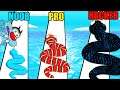 NOOB vs PRO vs HACKER | In Snake Master 3D | With Oggy And Jack | Rock Indian Gamer |