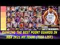 RANKING THE BEST POINT GUARDS IN NBA 2K21 MY TEAM! (TIER LIST)