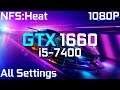 Need for Speed Heat GTX 1660 + i5-7400 | Low vs. Medium vs. High vs. Ultra | 1080p