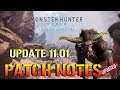Monster Hunter World: Iceborne | Update 11.01 PATCH NOTES! | NEW RAJANG & Guiding Lands Fixes
