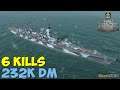 World of WarShips | Hindenburg | 6 KILLS | 232K Damage - Replay Gameplay 4K 60 fps