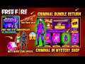 Criminal Bundle in Mystery Shop? 😯 || Confirmed || india & Pk || Free Poker Mp40 || Garena Free Fire