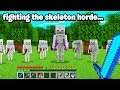 entering the Minecraft Skyblock WARZONE..to HUNT!