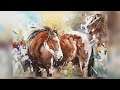 Pinto Horse - Watercolour Painting