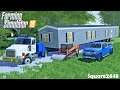 Hauling Mobile Home & Building Gravel Pad | Kubota Skidsteer | International Hauler | FS19