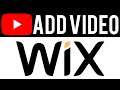 How To Add YouTube Video To Wix Website 2021