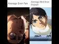 Average Eren Fan VS Average Bird Eren Enjoyer