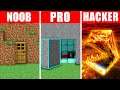 Minecraft NOOB vs. PRO vs. HACKER : SECRET BASE ENTRANCE in Minecraft!