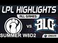 IG vs BLG ighlights ALL GAMES LPL Summer Season 2021 W8D2 Invictus Gaming vs Bilibili Gaming by Oniv