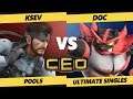CEO 2019 SSBU - Ksev (Snake) Vs. Doc (Incineroar) Smash Ultimate Tournament Pools